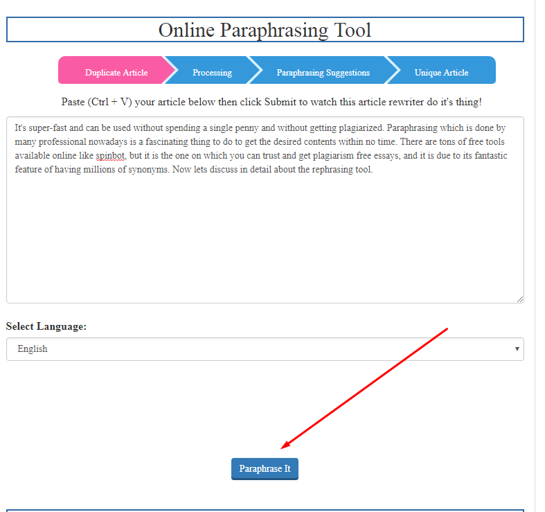 Paraphrasing Tools In English – paraphrasing toollist Site