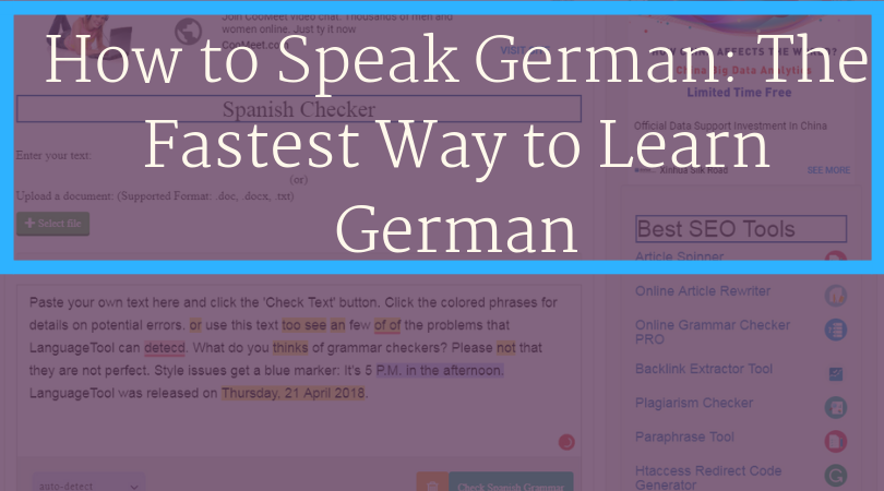 online german grammar check