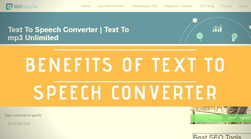 benefits of text to speech converter