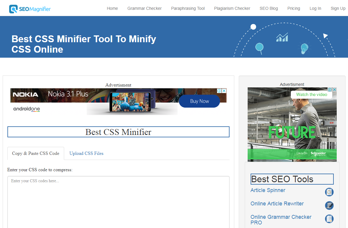 Best CSS Minifier - Minify CSS Online - SEOMagnifier