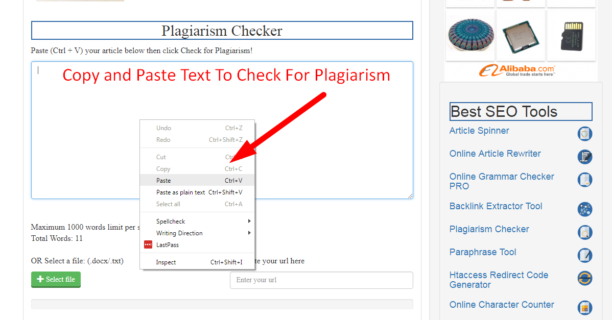 plagiarism checker free online percentage