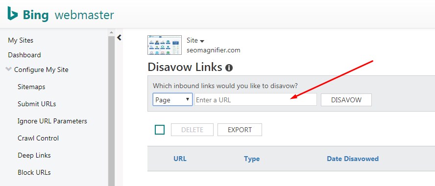 Disavow Backlinks To Yahoo Bing