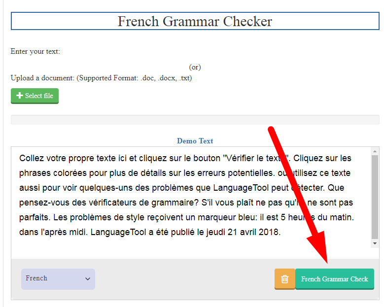 french essay checker
