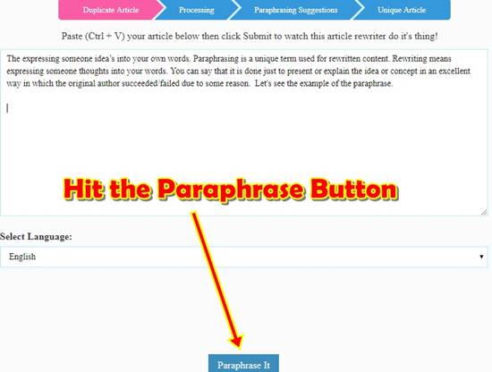 how to paraphrase in a paper