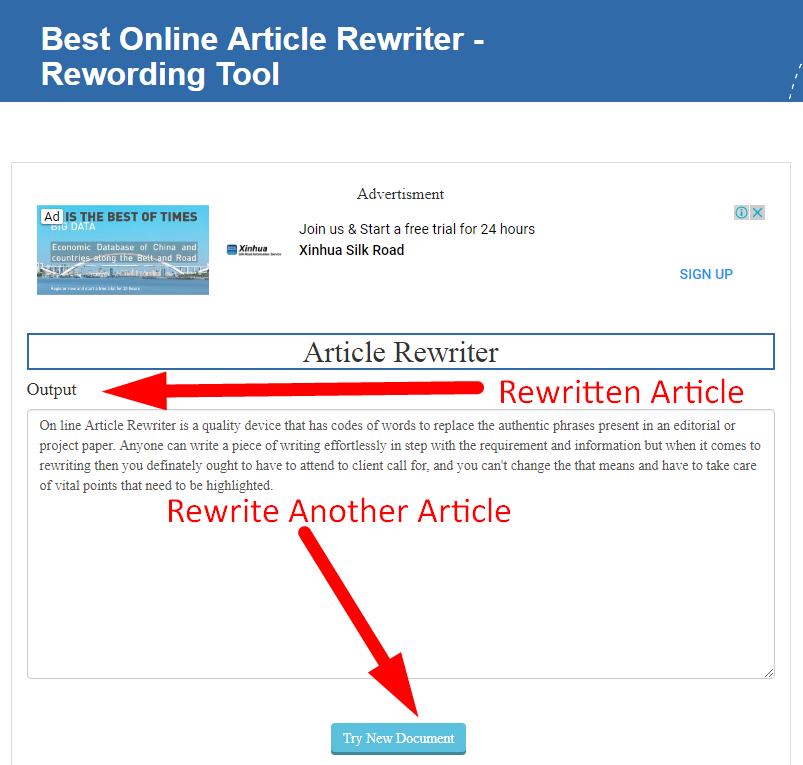 Online Article Rewriter - Best Rewording Tool | SEOMagnifier