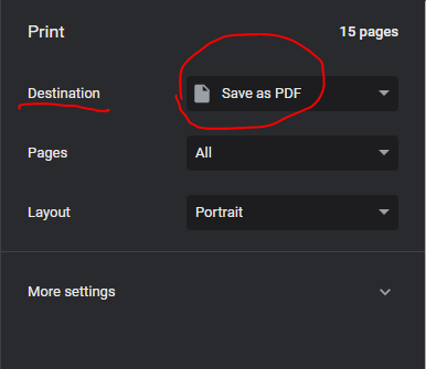 How Do I Change a Chrome HTML Document to a PDF step 2