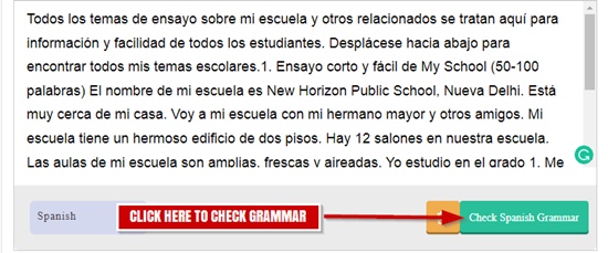 How to check spanish grammar online step 4