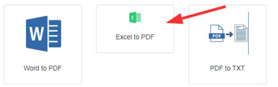 How to convert excel to pdf online step 1