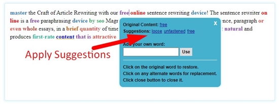 How to rewrite sentence online step 6