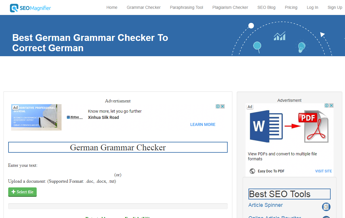 german essay corrector