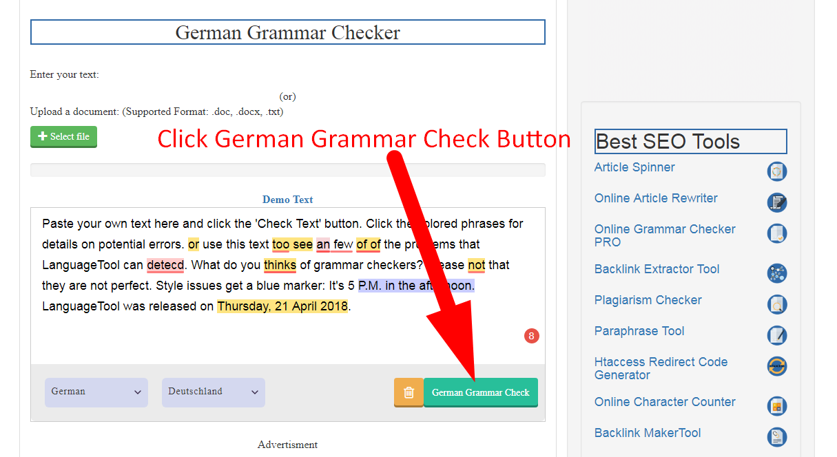 German Grammar Checker Best German Spell Corrector SEO Magnifier