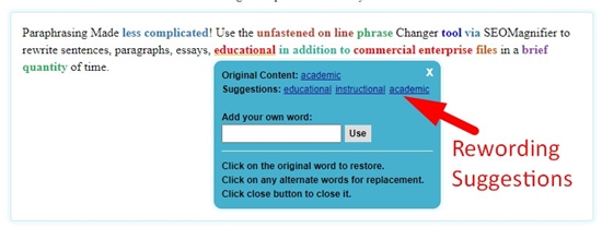 word changer in essay