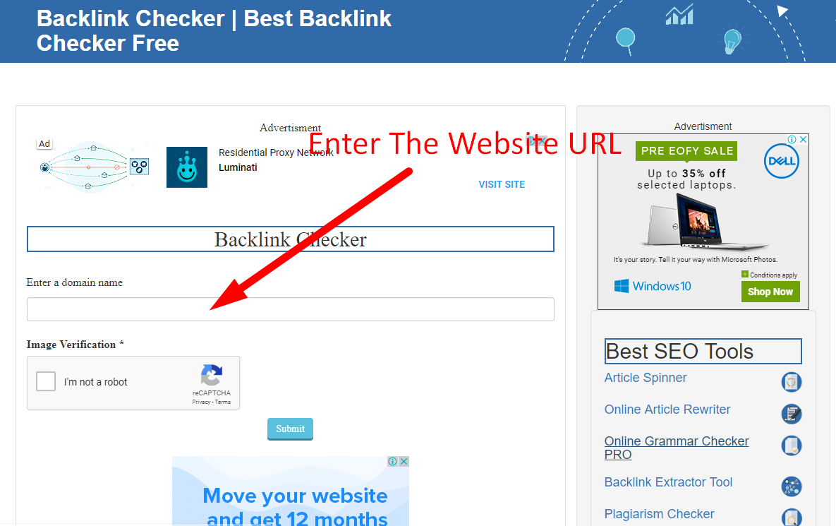 how to check backlinks of a website step 2