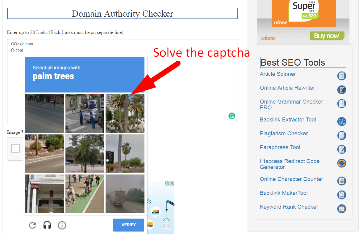 how to check a website domain authority