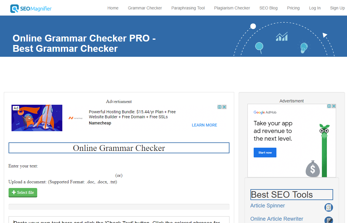 How to check grammar online step 1