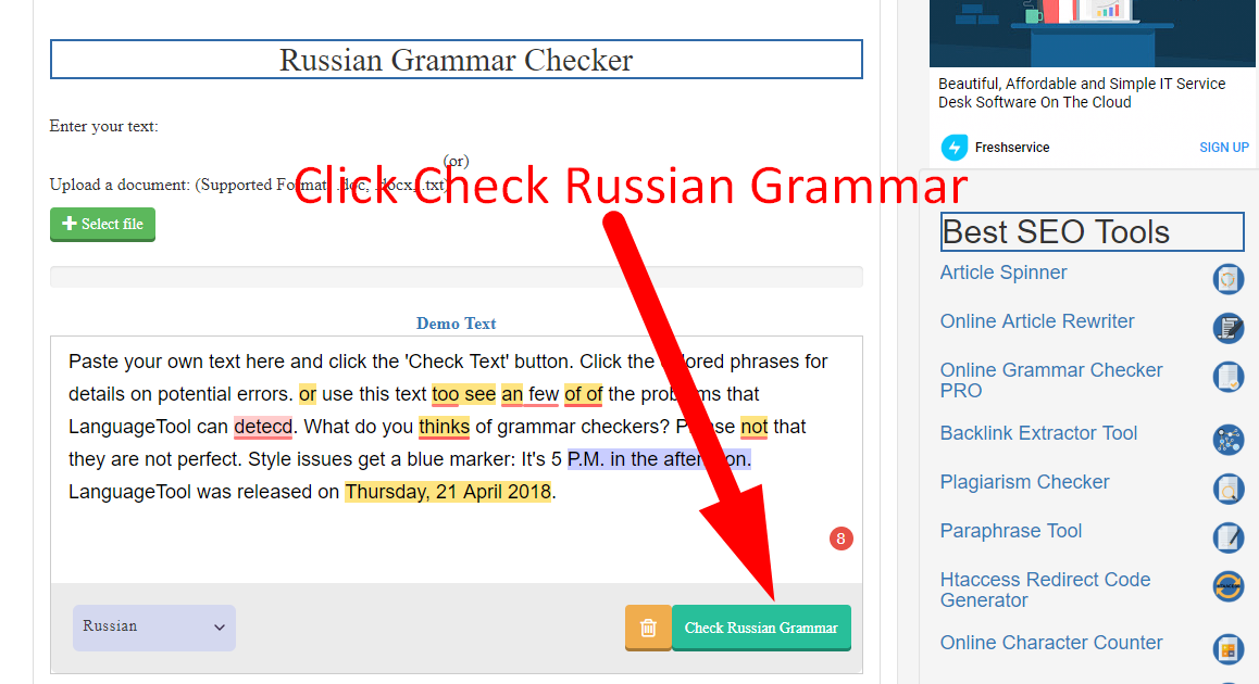 how to check russian grammar online step 5