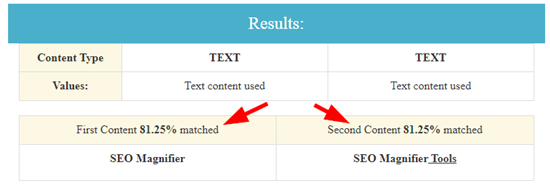 How to compare text online step 6