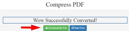 How to compress pdf online step 4