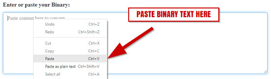 how to convert binary to text online step 2