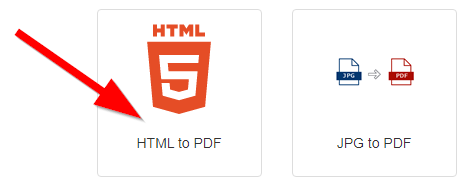 How to convert html to pdf online step 1