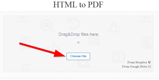 How to convert html to pdf online step 3