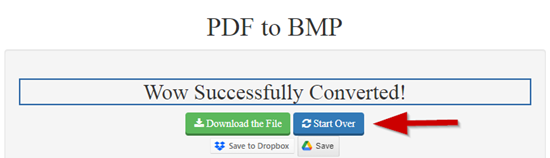 How to convert pdf to bmp online step 5
