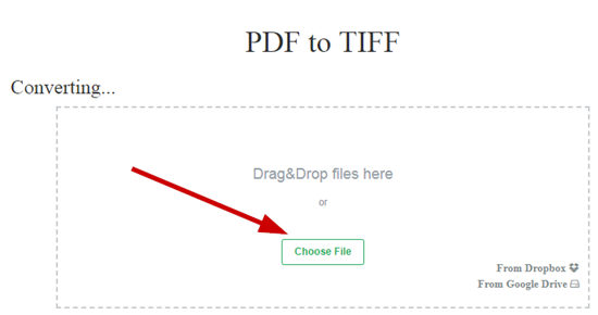 How to convert pdf to tiff image file online step 2