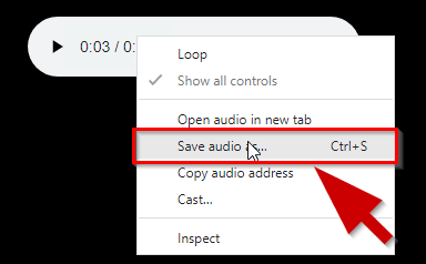 step 5 to download your audio speech file