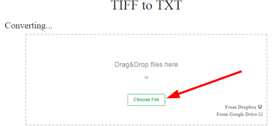 How to convert tiff image to text file online step 2