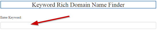 How to find keyword rich domain name online step 2