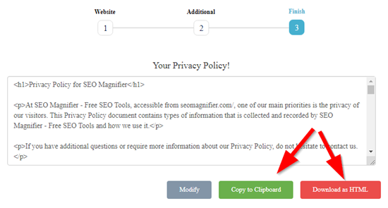 Free Privacy Policy Generator - Create a Privacy Policy