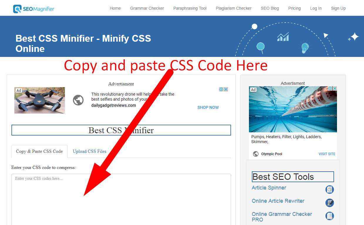 minify css with php