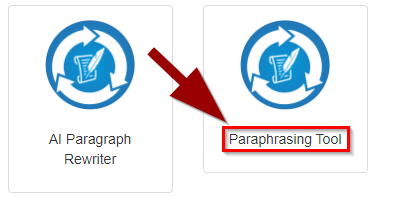 Choosing SEO Magnifier Paraphrasing tool step 1