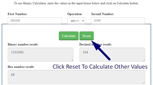 How to use binary calculator step 5